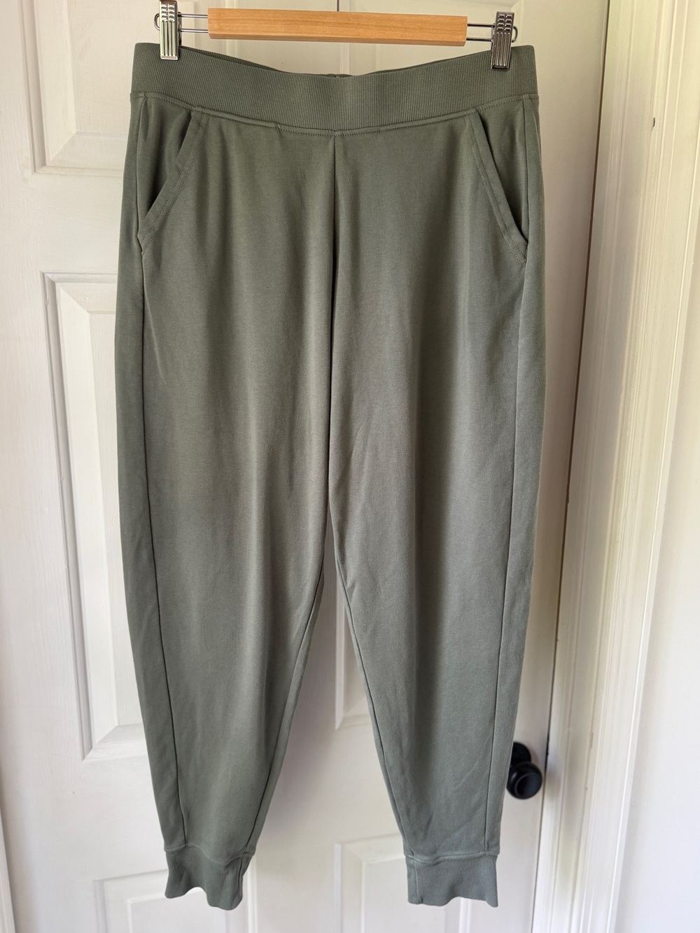 Pact Jogger Pants Women Size Large Olive Green Organic Cotton Casual